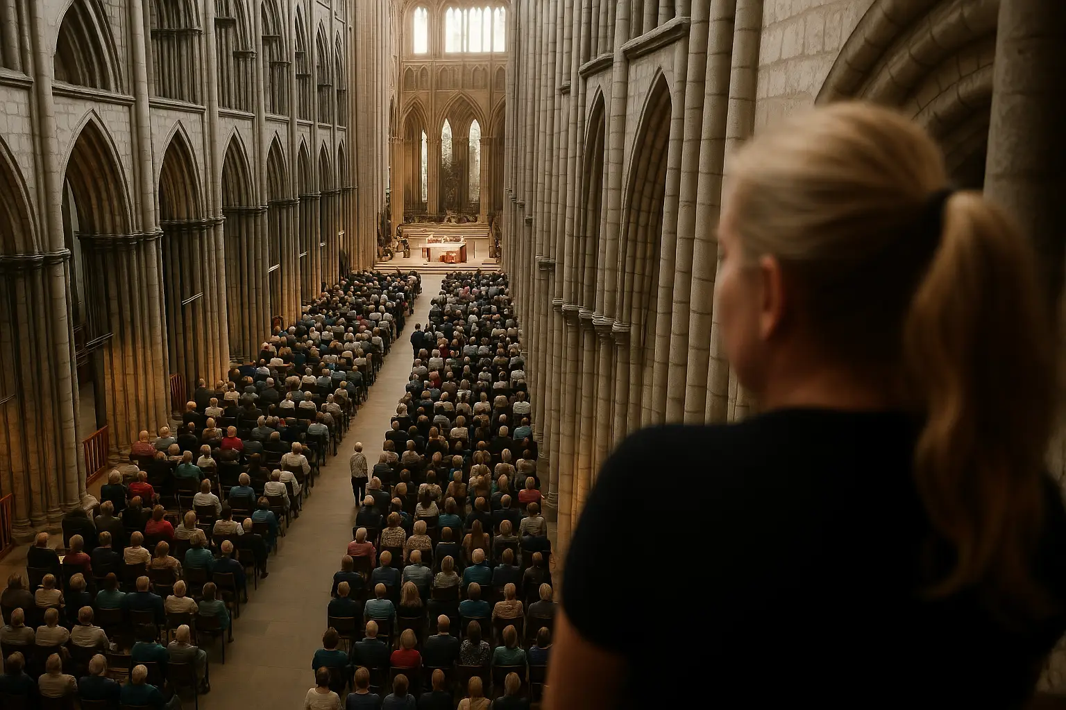 Cérémonie d'obsèques dans une église